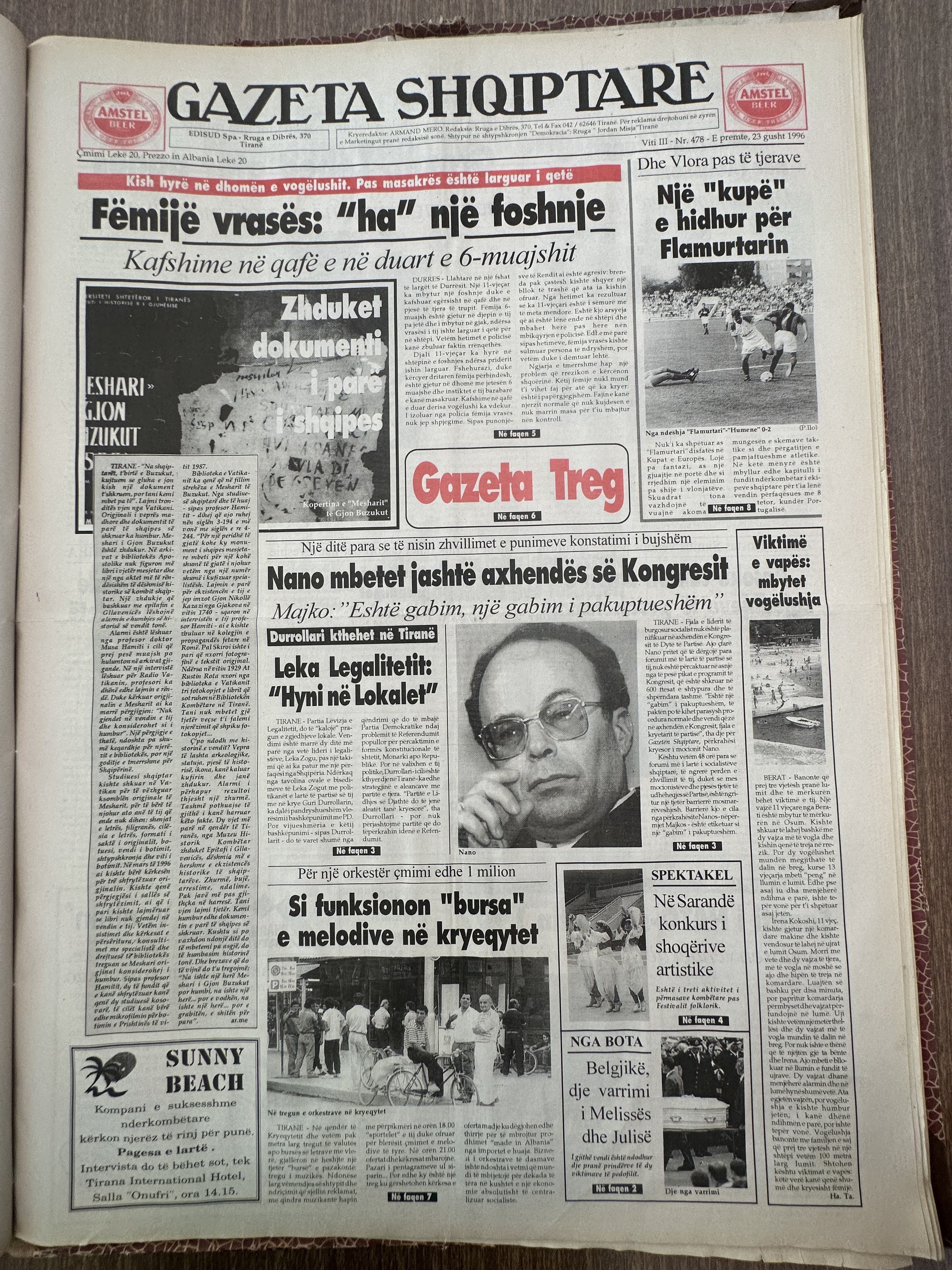 Gazeta Shqiptare 1996-08-23